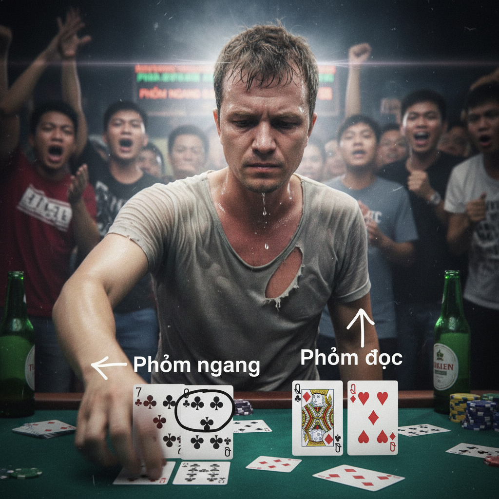 Phân biệt phỏm ngang và dọc trong bài Phỏm